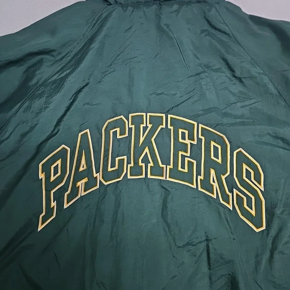 Vintage Green Bay Packers NFL Gameday Logo 7 Jacket (1990s) Hooded Men's XL Rare
